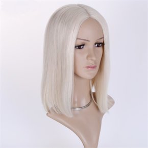 12＂BOB Style Pure White Full Hand Tied Mono Top Wigs