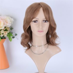 Stock 12＂ Mulberry Brown 4x5＂Mono Top Open Wefted Wigs