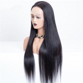 Customized Natural Black Full Hand Tied Mono