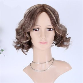 Brown Highligt Blonde 4X5＂Mono Top Open Wefted Wigs