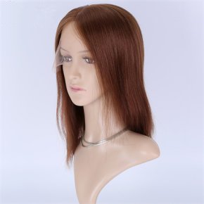 Chestnut Brown Slavic Virgin Hair Medical Wigs