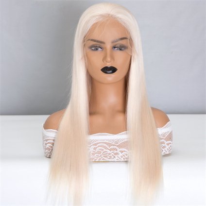 Platinum Blonde Slavic Virgin Hair Medical Wigs
