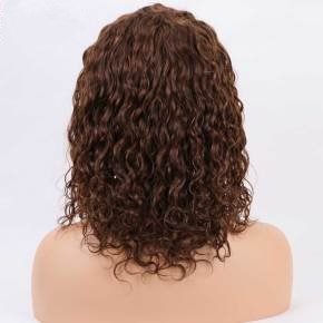 Indian Hair Dark Brown Curls 13x4 Lace Front Wigs