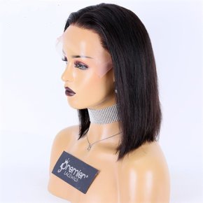 BOB Natural Black 150% Density 13x4 Lace Front Wigs