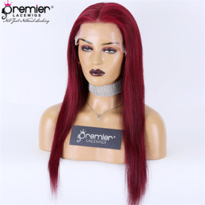 Red Virgin Hair 150% Density 13x4 Lace Front Wigs