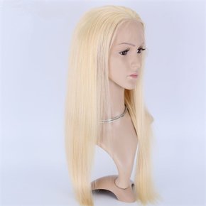 Bleach Blonde Silky Straight HD Full Lace Wigs