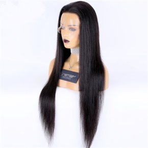 Natural Black Silky Straight HD Full Lace Wigs