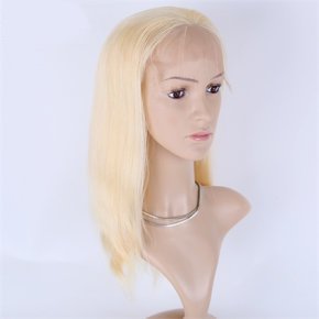 Single Knots Full End Bleach Blonde 5” HD Lace Top Wigs