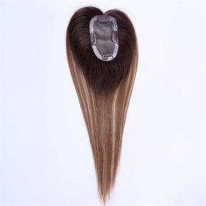 Brown Highlight Blonde with Soft Root 3X5＂Mono Toppers