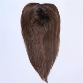 Brazilian Hair Brown Highlight 5X6.5＂Mono Toppers