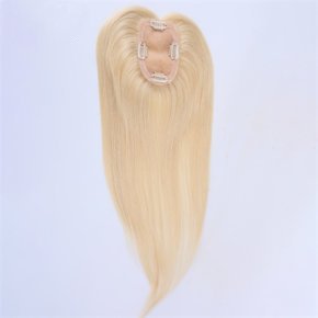 Virgin Remy Hair Bleach Blonde 3X5＂Mono Toppers