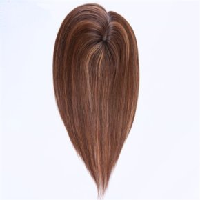 Brazilian Hair Highlight Brown 130% Density 5X6.5＂Mono Toppers