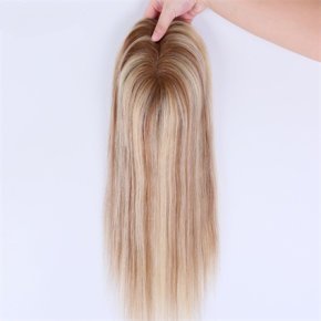Wholesale Brazilian Hair Brown Rooted Blonde 5x6.5＂Mono Toppers