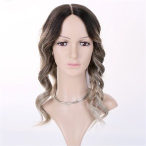 8X8＂Brazilian Virgin Hair Wavy Silk Wefted Toppers
