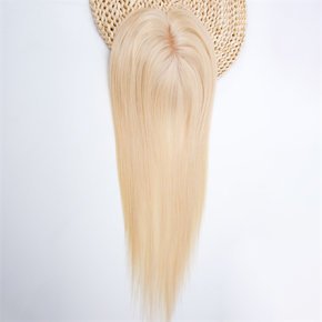 3X5＂Slavic Virgin Hair Platinum Blonde Silk Base Toppers