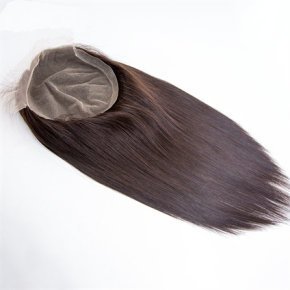 Double Drawn Darkest Brown 150% Density Lace Toppers