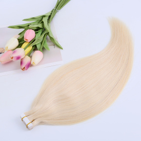 Bleach Blonde Straight Normal Tape in Hair Extension